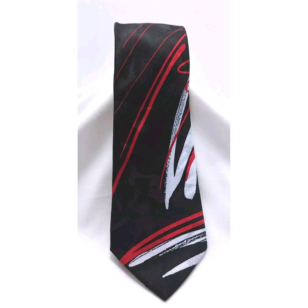 J Garcia Birdland Limited Edition Jerry Garcia Mens Silk Tie Geometric Black 63"